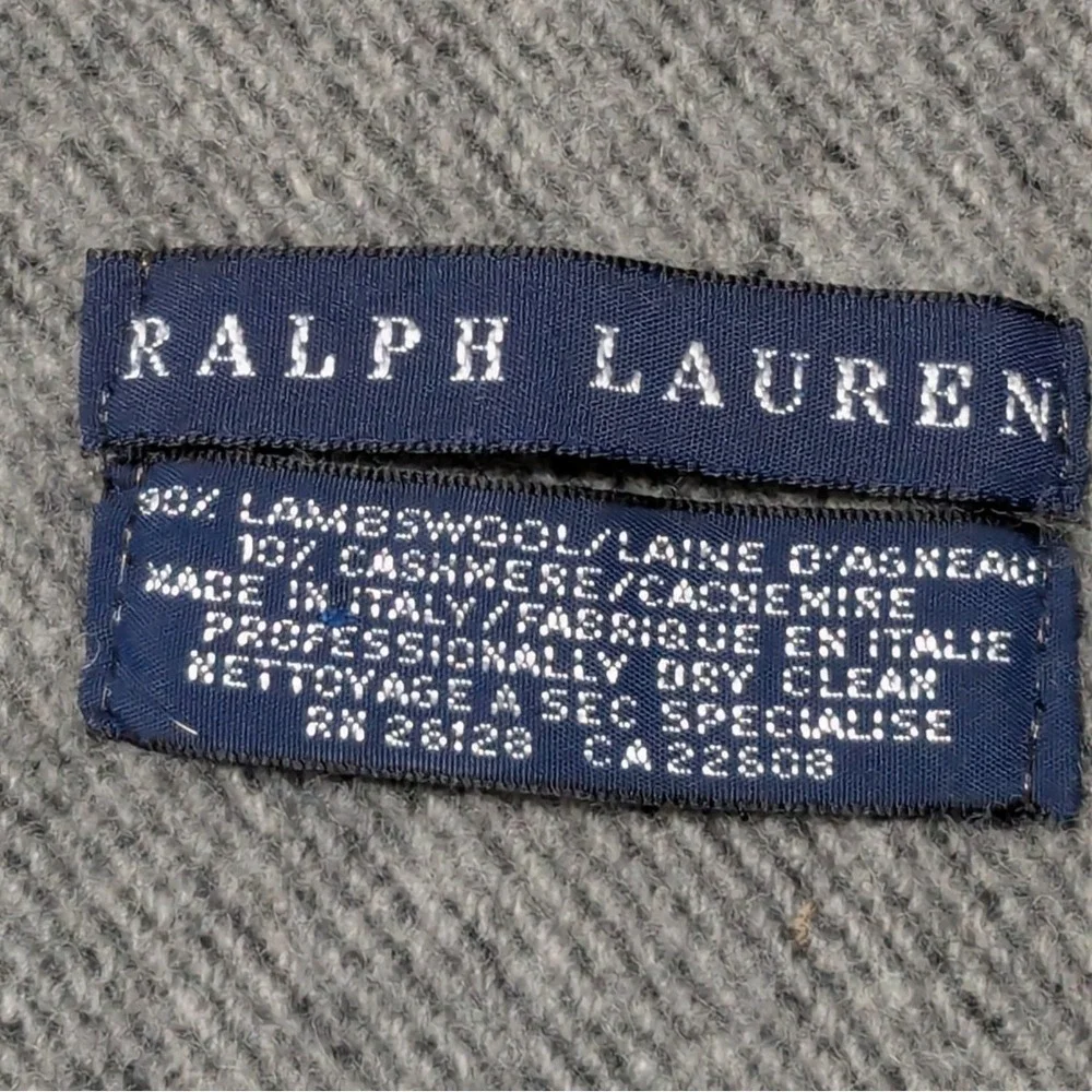 Ralph Lauren Blue Label Lambs‎ Wool + Cashmere Scarf Made In ITALY